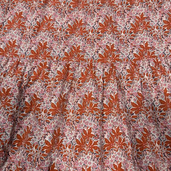 Staccato Rust Orange Floral Ruffle Sleeve Tiered Dress Size M - Picture 6 of 6